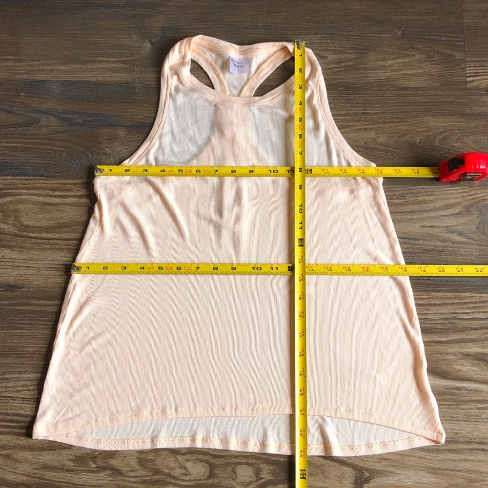 Athleta Ease In Rib Tank Peach Orange Small Modal Blend Racerback - Picture 9 of 9